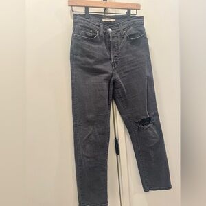 Levi's Charcoal Distressed Jeans Size 28